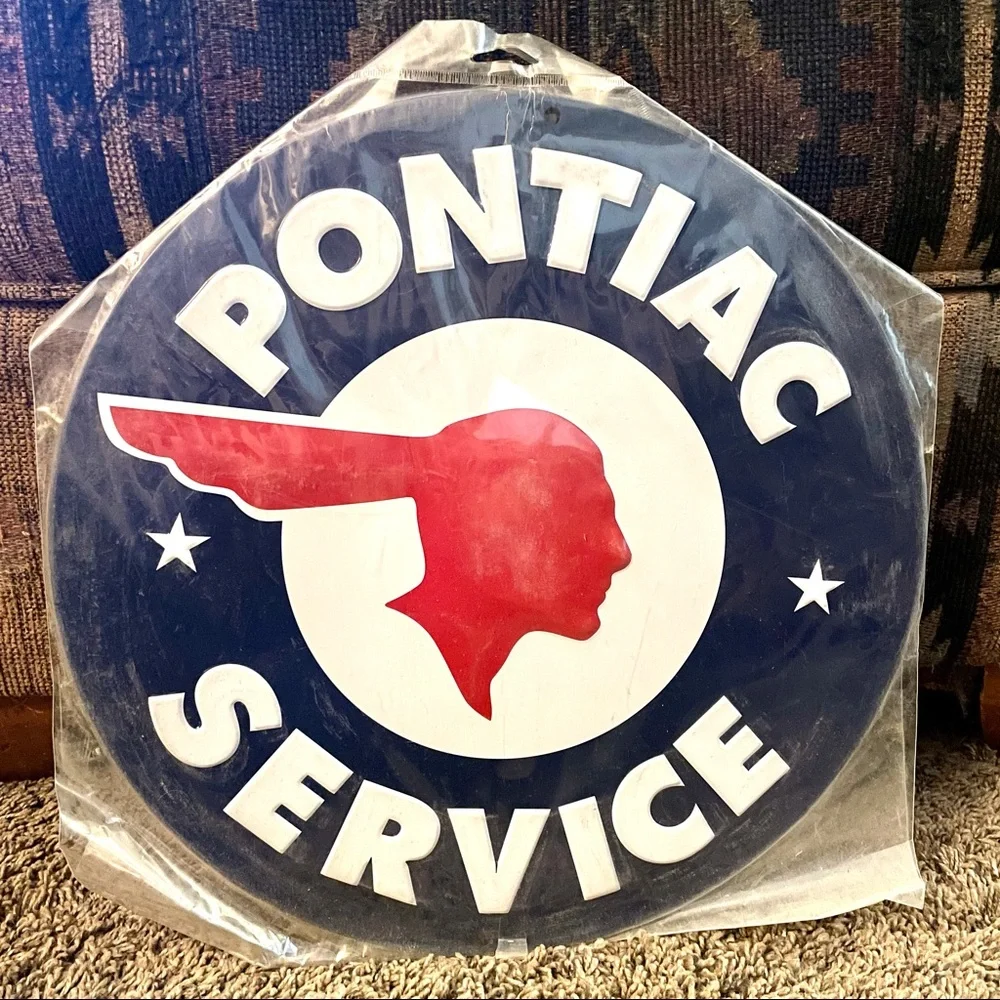 NEW Pontiac Service Round Metal Sign